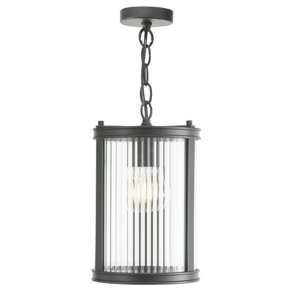Люстра Dar Lighting BIA0122 Bianka Pendant Matt Black and Ribbed Glass