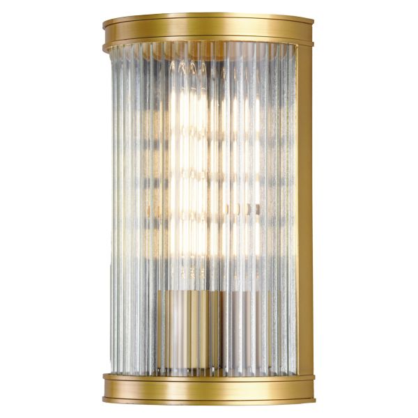 Бра Dar Lighting BIA0763 Bianka Wall Light Satin Bronze and Ribbed Glass