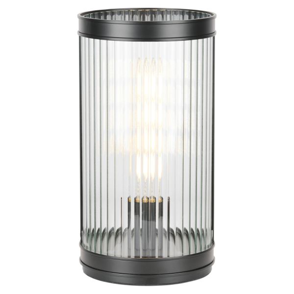 Настільна лампа Dar Lighting BIA4222 Bianka Table Lamp Matt Black and Ribbed Glass