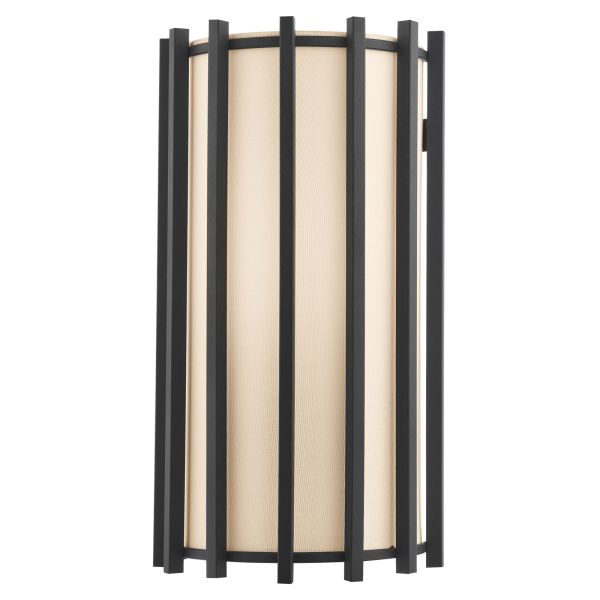 Бра Dar Lighting CAG0722 Cagliari Wall Light Matt Black With Ivory Shade