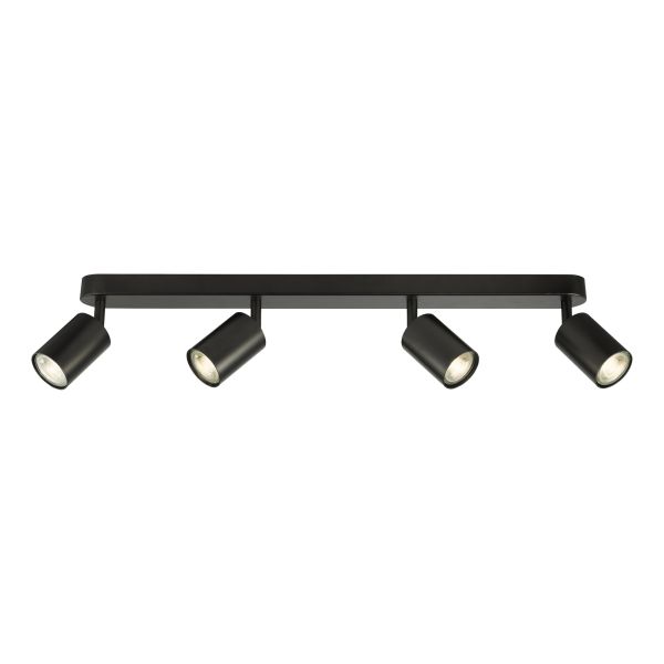 Спот Dar Lighting CAW8422 Cawley 4 Light Plate Spotlight Matt Black