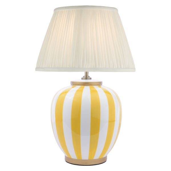 Настільна лампа Dar Lighting CIR4226-ULY1415 Circus Table Lamp Yellow and White With Shade