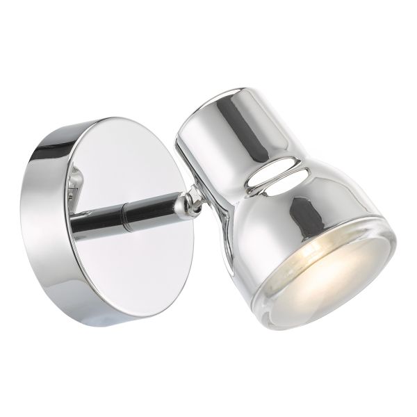 Spot Dar Lighting CLI0750 Clint Bathroom Wall Spotlight Polished Chrome IP44
