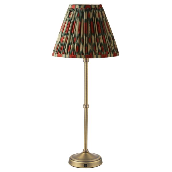 Настільна лампа Dar Lighting DAH4275-IKA1025 Dahl Rechargeable Table Lamp Matt Antique Brass With Shade LED