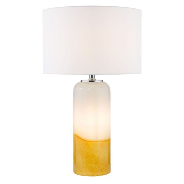 Настільна лампа Dar Lighting DEA4226-PYR162 Deandra Table Lamp Yellow Glass With Shade