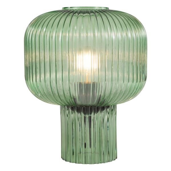 Настільна лампа Dar Lighting DEM4224 Demarius Table Lamp Green Ribbed Glass