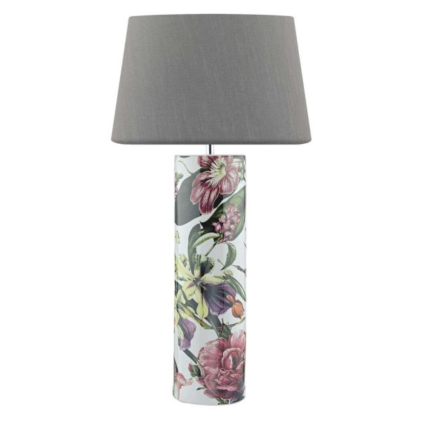 Настільна лампа Dar Lighting ELA4203 + CEZ1639 Cezanne Elana Table Lamp Tropical Print Ceramic