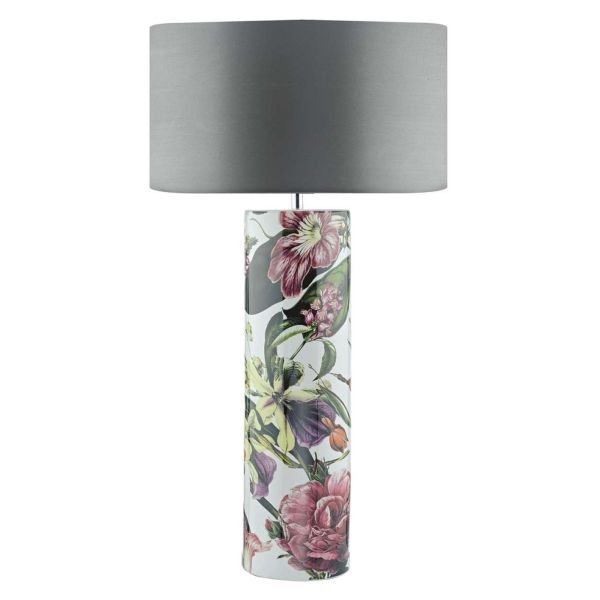 Настільна лампа Dar Lighting ELA4203 + HIL1639 Hilda Elana Table Lamp Tropical Print Ceramic