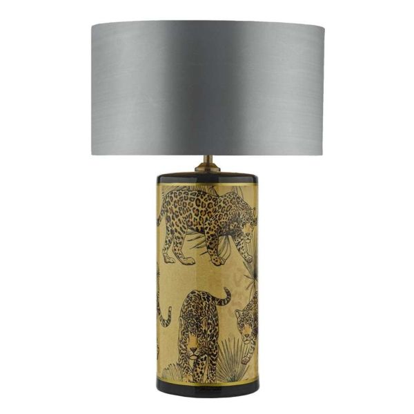 Lampa stołowa Dar Lighting ELI4235 + HIL1339 Hilda Eliza Table Lamp Leopard Motif In Gold