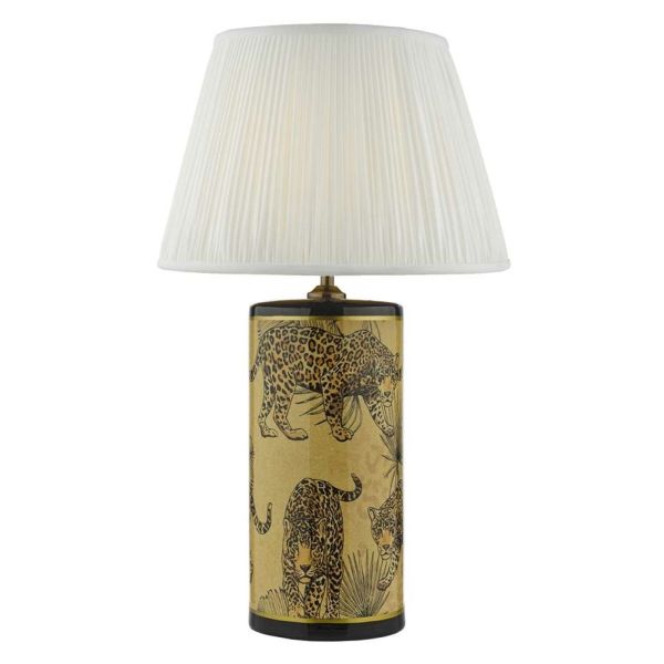 Lampa stołowa Dar Lighting ELI4235 + ULY1415 Ulyana Eliza Table Lamp Leopard Motif In Gold