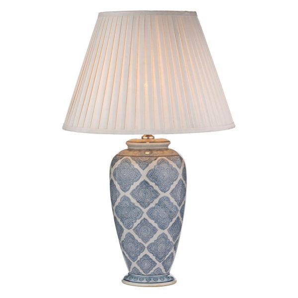 Настільна лампа Dar Lighting ELY4223-S1098 Ely Table Lamp Blue With Shade