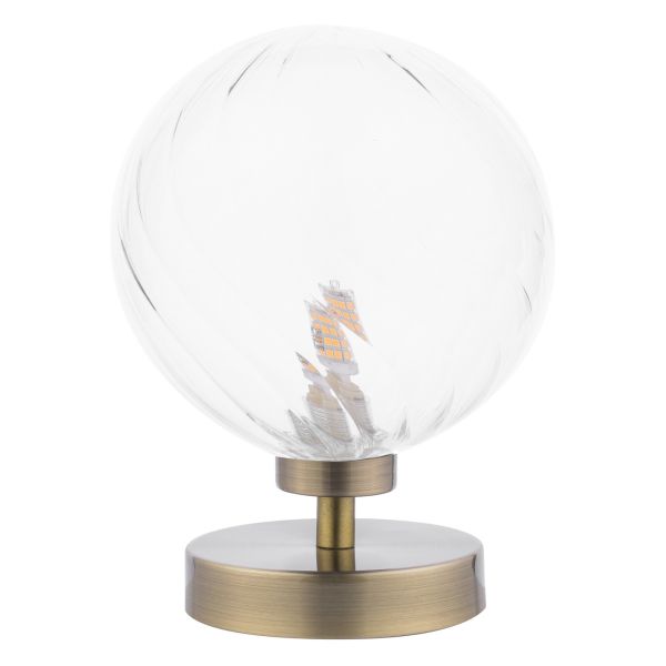 Настільна лампа Dar Lighting ESB4175-22 Esben Touch Table Lamp Antique Brass With Closed Glass