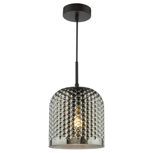 Підвісний світильник Dar Lighting ESI0110 Esila Pendant Matt Black and Smoked Glass