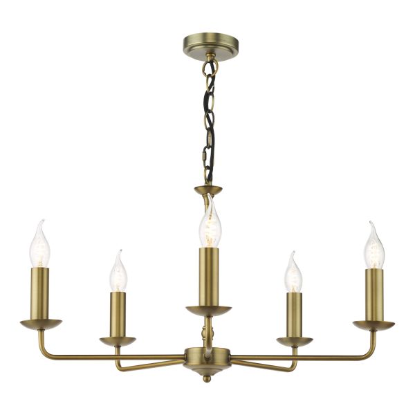 Люстра Dar Lighting FAV0563 Favian 5 Light Pendant Matt Bronze Fitting Only