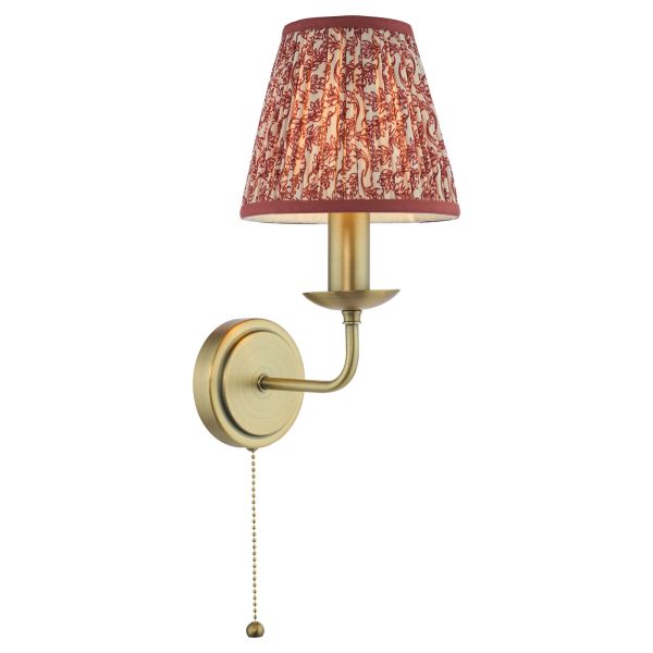 Бра Dar Lighting FAV0763-EST2625 Favian Wall Light Matt Bronze With Shade