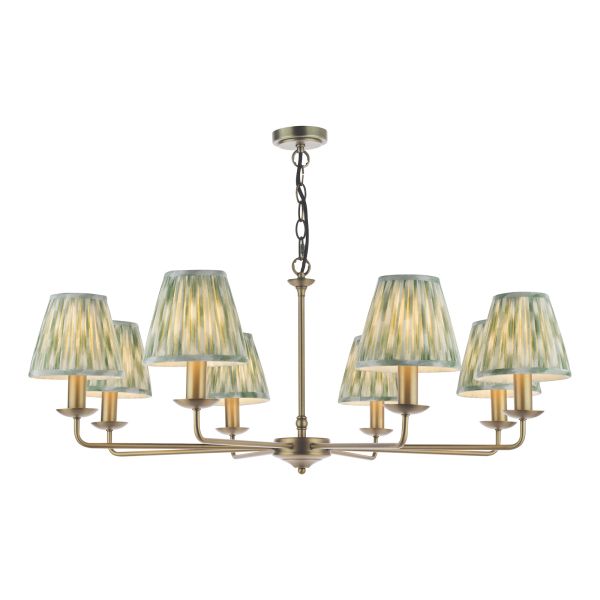 Żyrandol Dar Lighting FAV0863-IKA2624 Favian 8 Light Pendant Matt Bronze With Shade