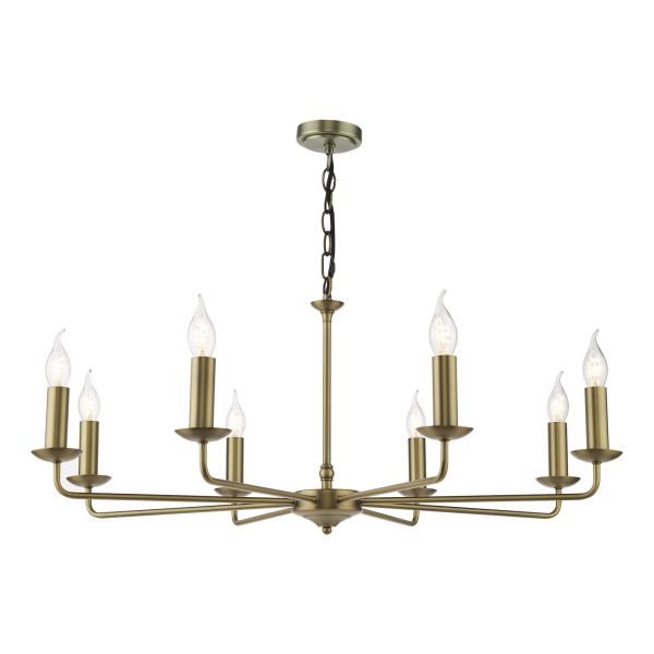 Люстра Dar Lighting FAV0863 Favian 8 Light Pendant Matt Bronze Fitting Only