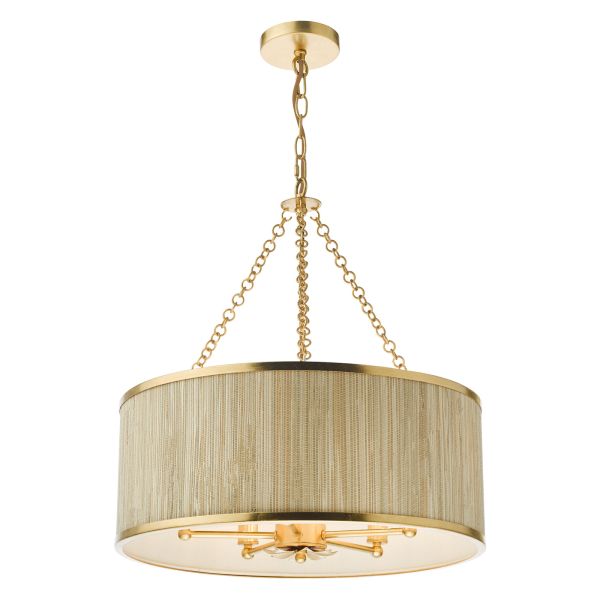 Люстра Dar Lighting FEN0535 Fenella 5 Light Pendant Gold Leaf