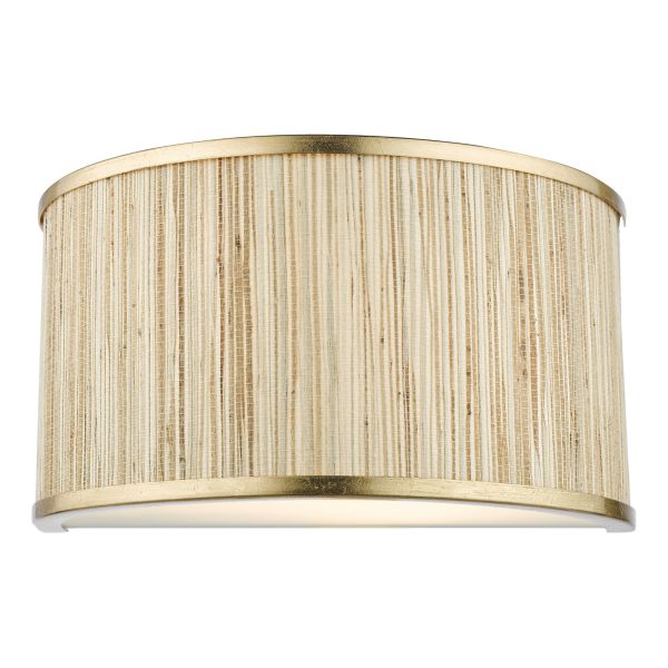 Бра Dar Lighting FEN0935 Fenella 2 Light Wall Light Gold Leaf and Seagrass