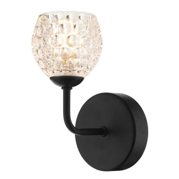 Kinkiet Dar Lighting FEY0722-F + GL6 Feya Wall Light Matt Black