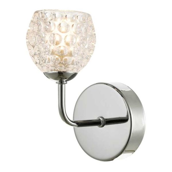 Бра Dar Lighting FEY0750-F + GL6 Feya Wall Light Polished Chrome