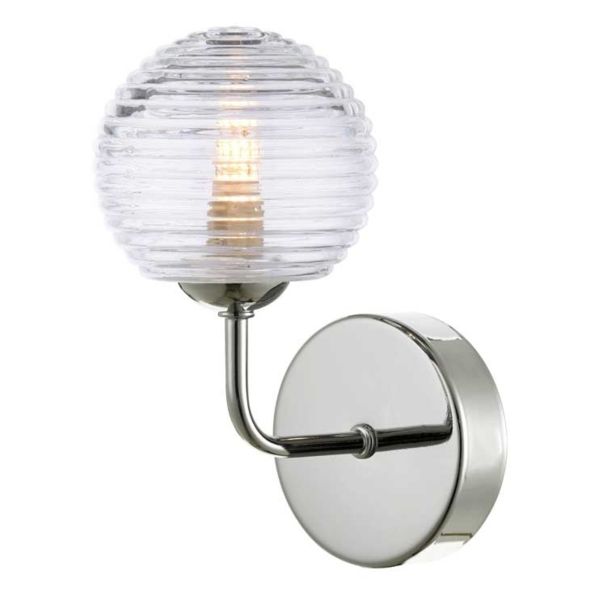 Kinkiet Dar Lighting FEY0750-F + GL8 Feya Wall Light Polished Chrome