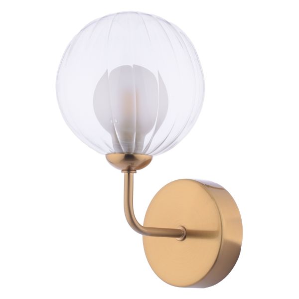 Бра Dar Lighting FEY0763-20 Feya Wall Light Antique Bronze With Clear/Opal Glass