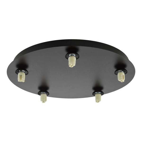 Основа для світильника Dar Lighting FOL5422-F Foley 5 Light Flush Matt Black Fitting Only