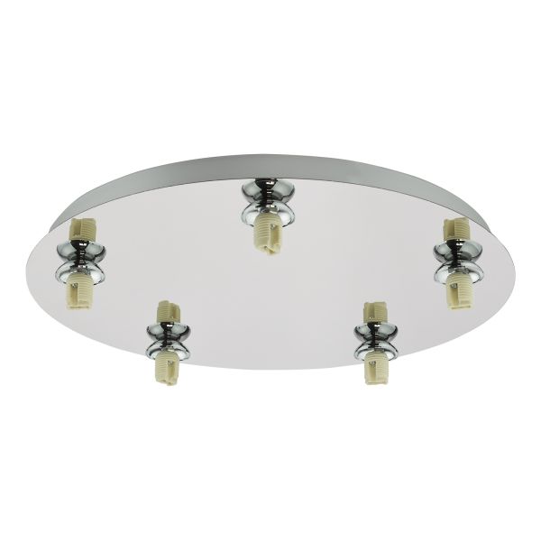 Основа для світильника Dar Lighting FOL5450-F Foley 5 Light Flush Polished Chrome Fitting Only