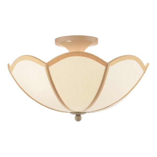 Люстра Dar Lighting GIU5329 Giuliana 3 Light Semi-Flush Rattan and Satin Taupe