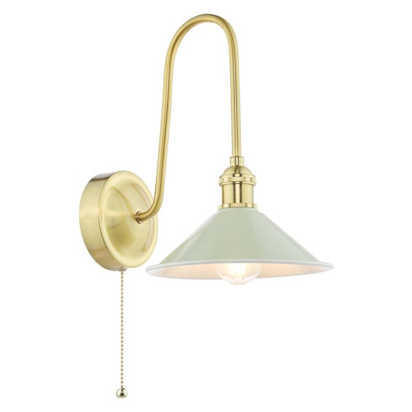 Бра Dar Lighting HAD7140-06 Hadano Wall Light Natural Brass and Matt Taupe