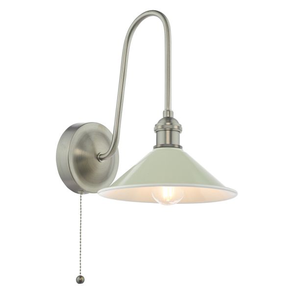 Бра Dar Lighting HAD7161-06 Hadano Wall Light Antique Chrome and Matt Taupe