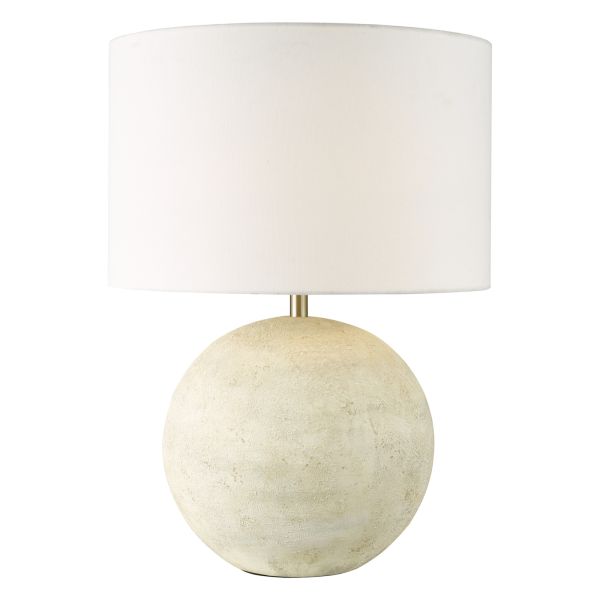 Lampa stołowa Dar Lighting HAV4229 Havana Ceramic Table Lamp Natural Finish With Shade