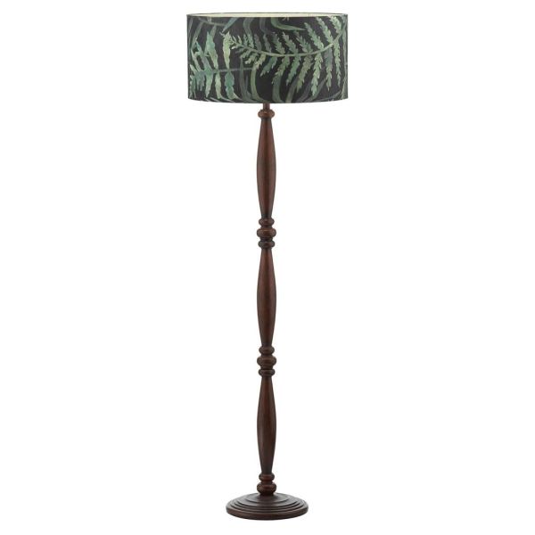 Lampa podłogowa Dar Lighting HAY4947 + BAM8655 Bamboo Hayward Floor Lamp Dark Wood