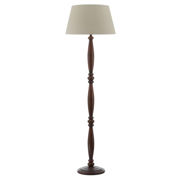 Торшер Dar Lighting HAY4947 + CEZ1829 Cezanne Hayward Floor Lamp Dark Wood