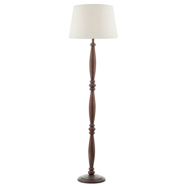 Торшер Dar Lighting HAY4947 + CEZ1829 Cezanne Hayward Floor Lamp Dark Wood