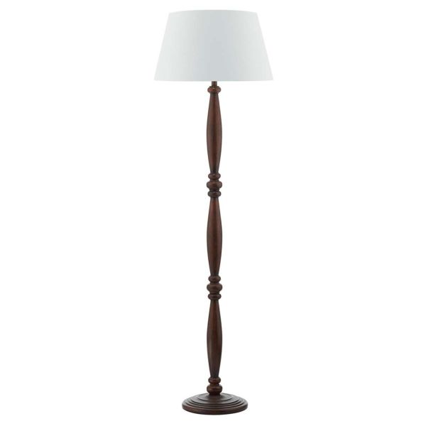 Lampa podłogowa Dar Lighting HAY4947 + CEZ182 Cezanne Hayward Floor Lamp Dark Wood