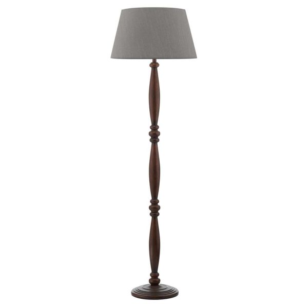 Торшер Dar Lighting HAY4947 + CEZ1839 Cezanne Hayward Floor Lamp Dark Wood