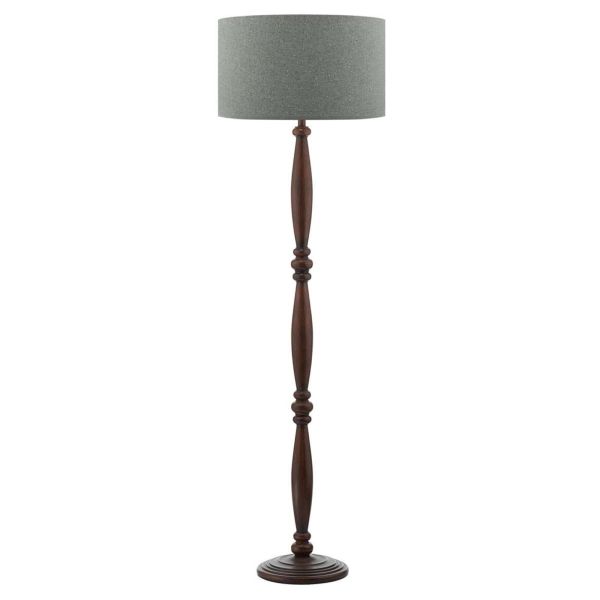 Lampa podłogowa Dar Lighting HAY4947 + PYR1839 Pyramid Hayward Floor Lamp Dark Wood