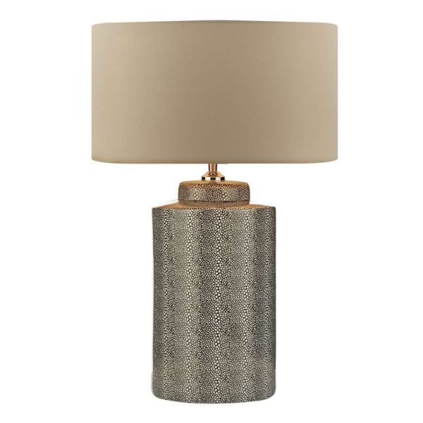 Lampa stołowa Dar Lighting IGO4239 + HIL1629 Hilda Igor Table Lamp Grey Shagreen