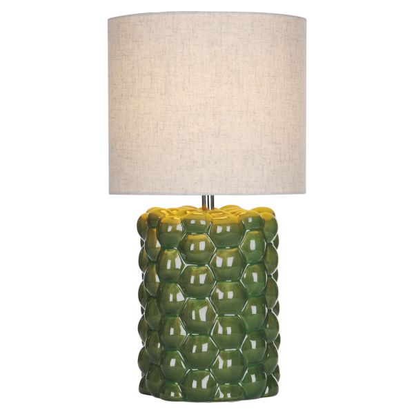 Lampa stołowa Dar Lighting JAY4224 Jayden Table Lamp Green Reactive Glaze With Shade