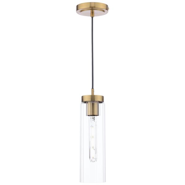 Підвісний світильник Dar Lighting JOD0163 Jodelle Pendant Polished Bronze and Glass