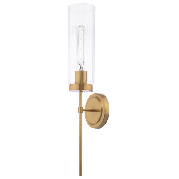 Бра Dar Lighting JOD0763 Jodelle Wall Light Polished Bronze and Glass