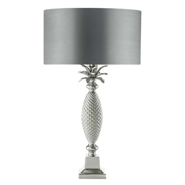 Lampa stołowa Dar Lighting JOL4338 + HIL1339 Hilda Jolson Table Lamp Nickel