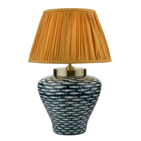 Настільна лампа Dar Lighting JOY4223 + ULY1626 Ulyana Joy Table Lamp Blue-White Fish Motif