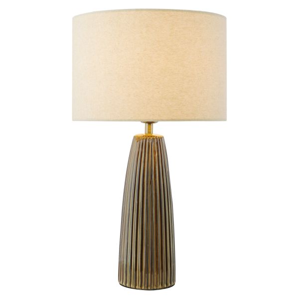 Lampa stołowa Dar Lighting KAU4229 Kaulana Table Lamp Brown With Shade