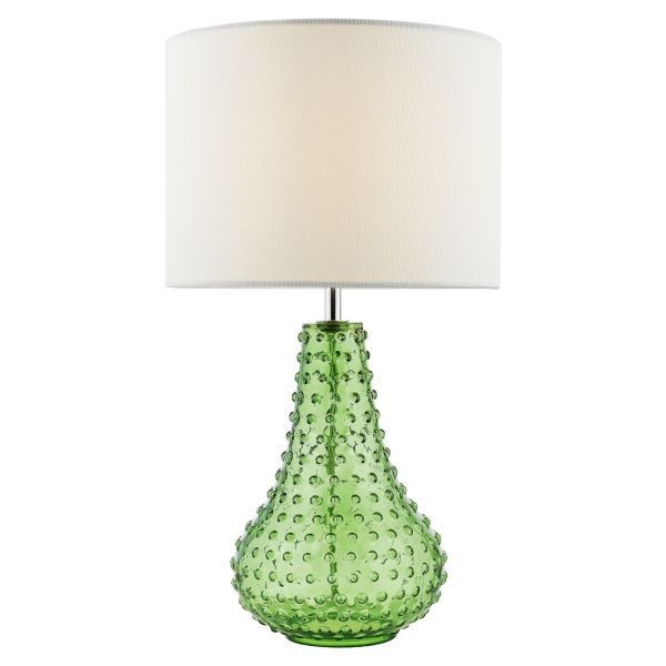 Настільна лампа Dar Lighting KRI4224 Kristina Table Lamp Green Glass With Shade
