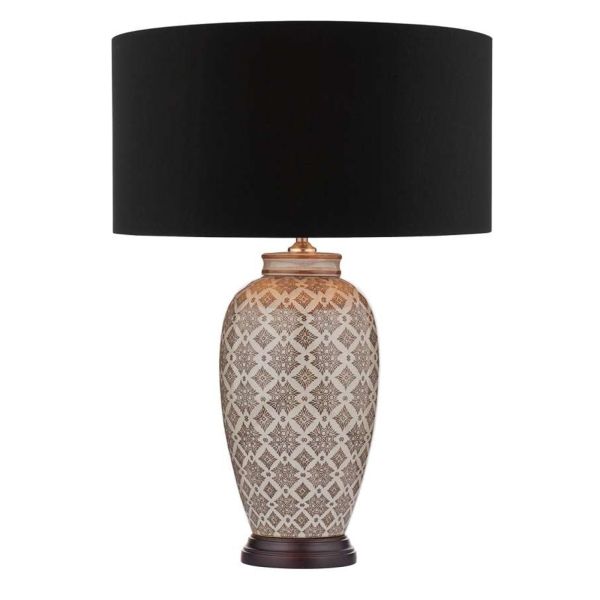 Настільна лампа Dar Lighting LOU4229 + SWO1622 Sword Louise Table Lamp Brown-Cream