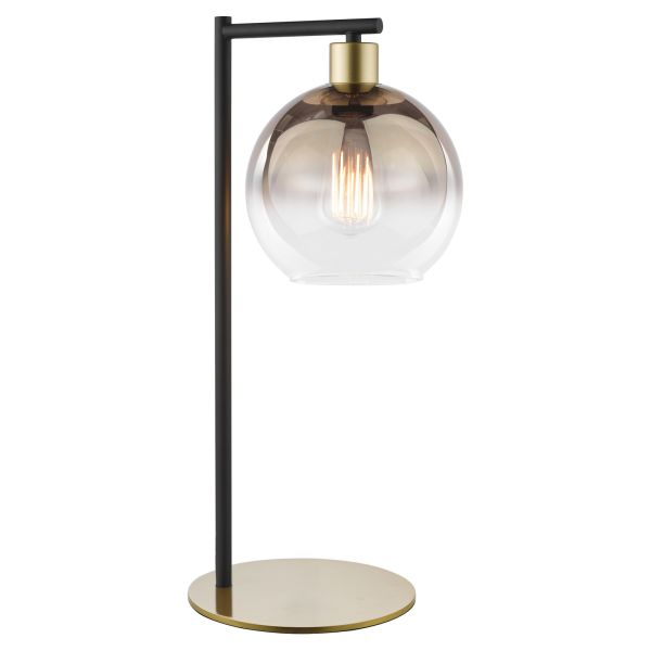 Настільна лампа Dar Lighting LYC4235 Lycia Table Lamp Satin Gold and Gold Ombre Glass