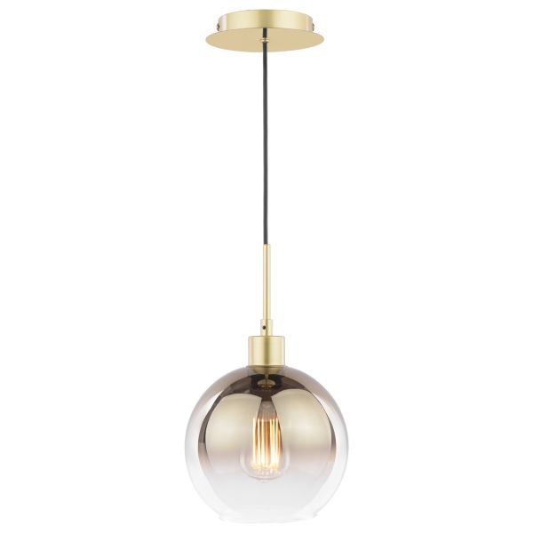 Підвісний світильник Dar Lighting LYC8635 Lycia Pendant Satin Gold and Gold Ombre Glass
